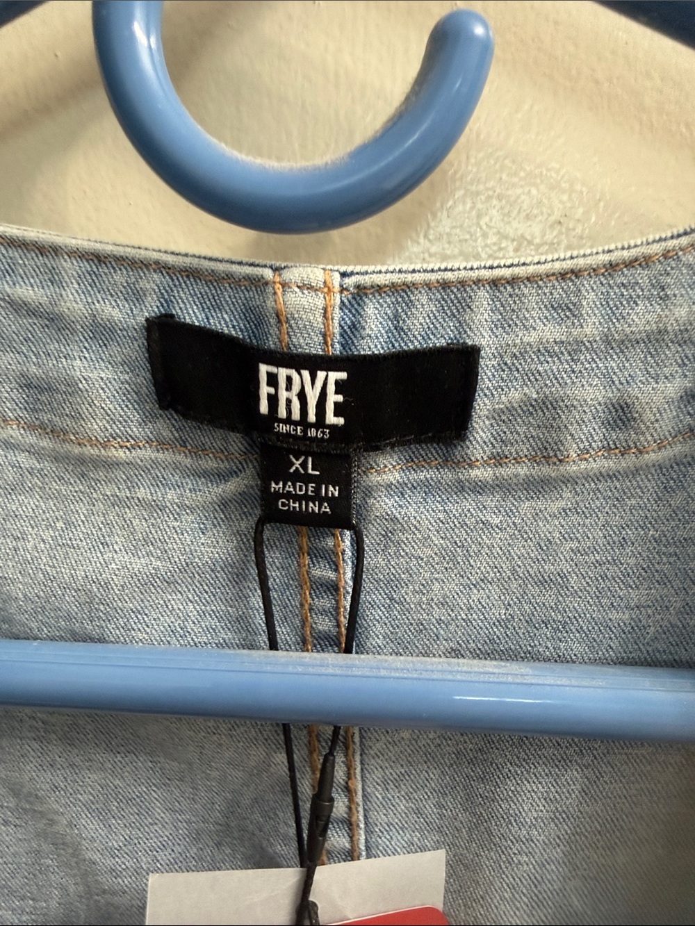 Frye Light Wash Blue Denim Dress - Picture 2 of 7